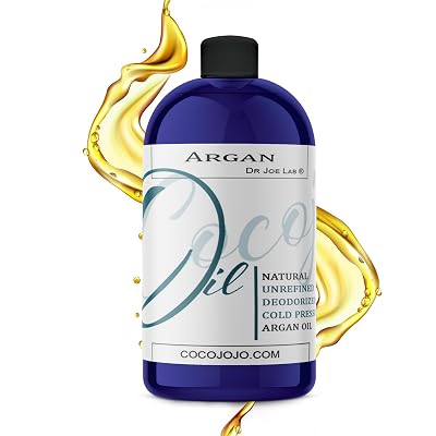Dr Joe Lab Argan Nut Oil Deodorized 16 oz Pure Natural Moroccan Unrefined Unscented Cold Pressed Virgin - for Hair Skin Body Nail Beard - Marrakesh Oil - Packaging May Vary