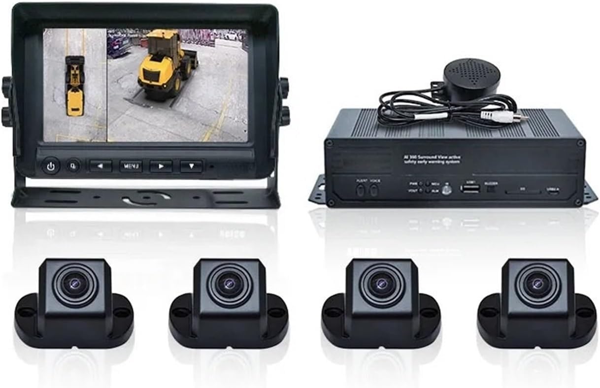 6CH Waterproof 360 Degree Camera Bird View Vehicle Camera System for Heavy Duty Truck ADAS Blind Spot Detection
