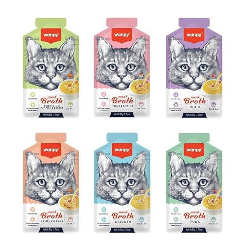 Wanpy Karışık Aromalı Kedi Çorbası (50GR X 6 Adet) Sıvı Kedi Ödülü