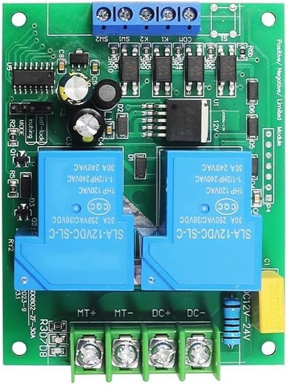 30A DC Motor Forward/Reverse Control Board 12-24V High Current Limit Switch Driver for Industrial Automation(board + case)