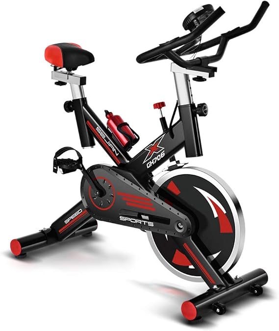 Fitness Bike, Indoor Spinning Bike, Ultra Quiet Fitness Bike, Home Gym Sports, Easy Assembly, Quiet, Diet Equipment, Training Bike Color: Black, Size: 47.2 x 29.7 x 36.2 inches 120 x 50 x 92 cm