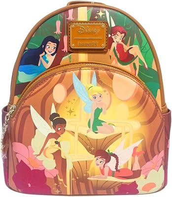 Loungefly Exclusive Disney Tinker Bell Pixie Hollow Fairies Glow in the Dark Mini Backpack