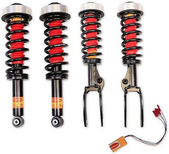 Strutmasters Air Suspension Conversion Kit compatible with Porsche Cayenne 2003-2006 4-Wheel Suspension Conversion Kit With Light Module (PC14FM)