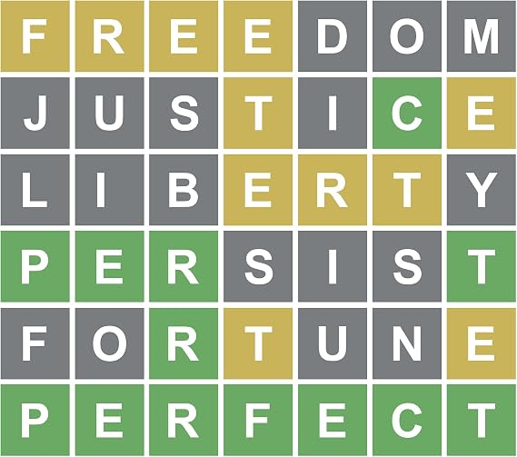 Wordle Board Game for 2-5 Players, Word Party Game Compatible with Wordle,Wordle Games Support 5-7 Letter Words, Suitable for Ages 14+ to Adult