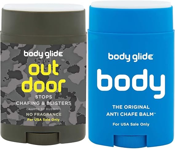BodyGlide Outdoor Anti Chafe Balm (1.5oz) and Body Glide Original Anti Chafe Balm | No Chafing Stick