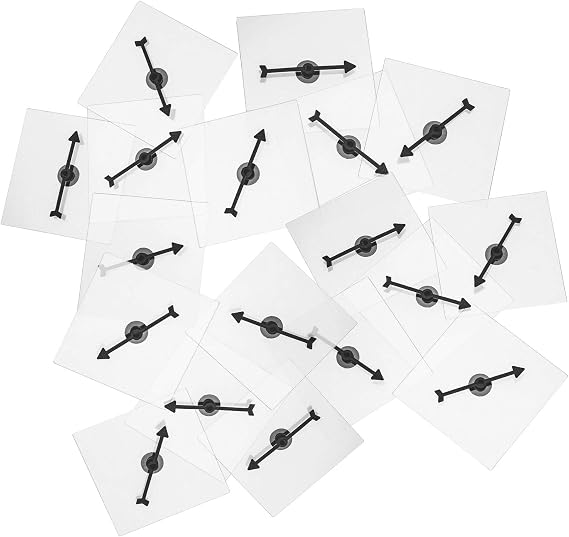 18 Pcs Blank Transparent Spinner Black Rotating Arrow