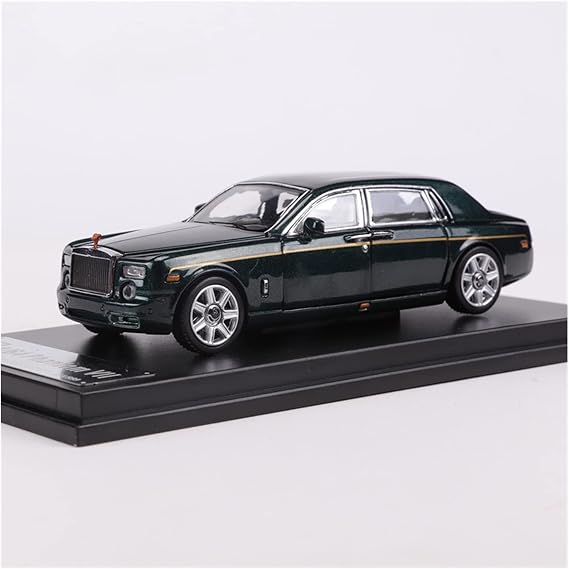 Scale Finished Model Car 1:64 For Rolls-Royce Phantom VII Luxury Car Alloy Automobile Model Collect Static Die-cast Vehicle Miniature Replica Car (Color : Green), darong001