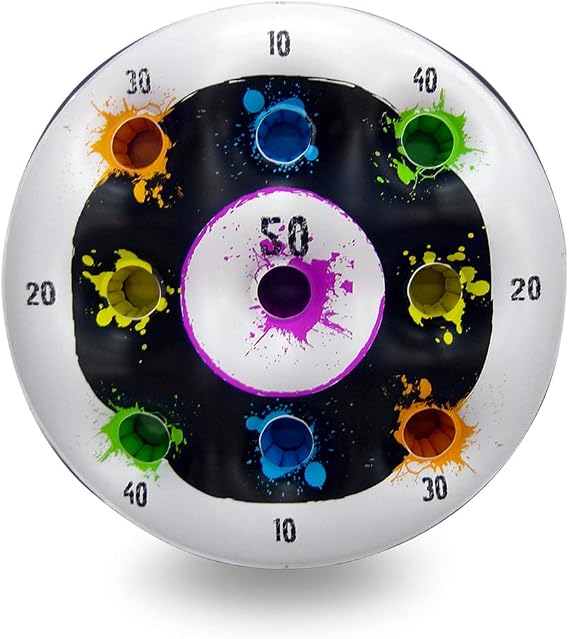 Poolmaster Toss N Splash Inflatable Pool Game, Floating Pool Toss Game Set with Balls and Scoring Targets, Pool Party Game for Kids, Teens and Adults, Water and Lawn Play