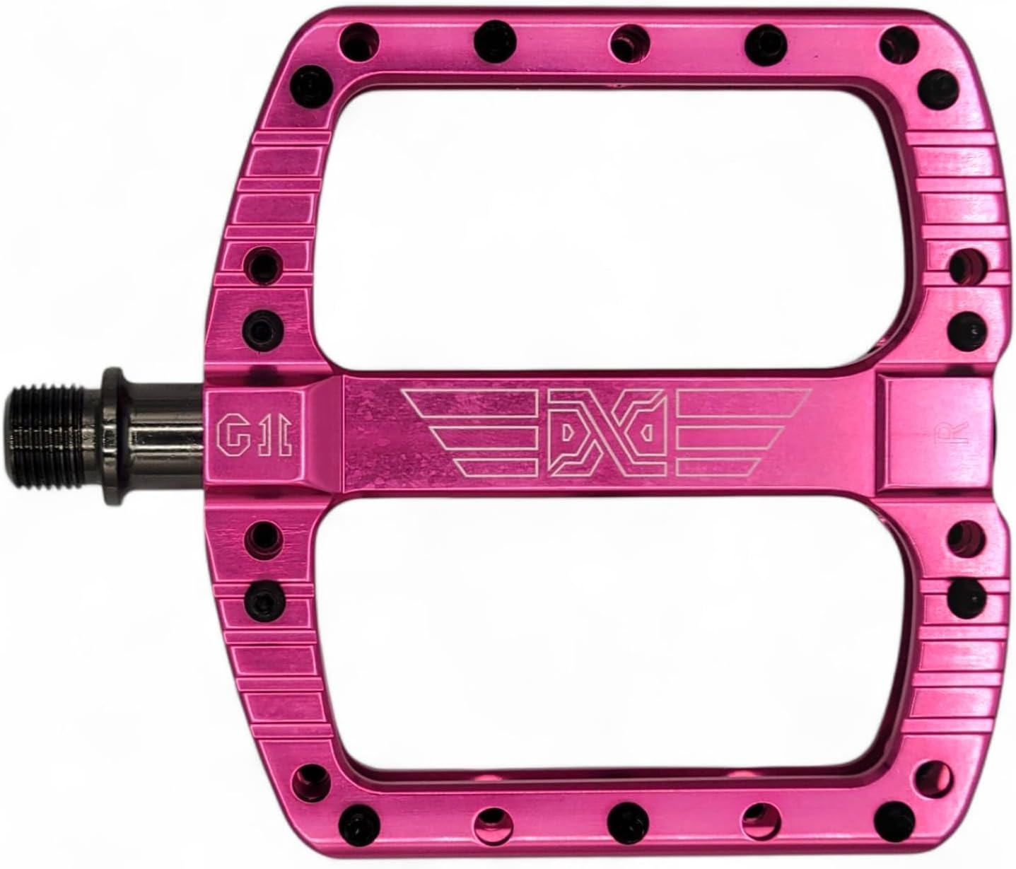 PDX G11 Mountain Bike Pedals Downhill Gravity MTB BMX Pedals CNC Machine 6061 Aluminum Lightweight 3 Ball Bearing Non-Slip Hot Pink