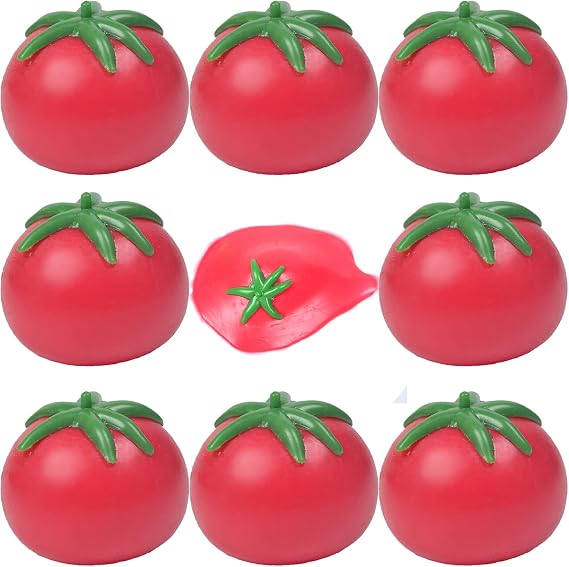 Stres Sıkma Oyuncağı, Sahte Çilek Muz Şeftali Portakal Dondurma, Yetişkinler ve Çocuklar için Stres Yaymak İçin Harika (Tomato)