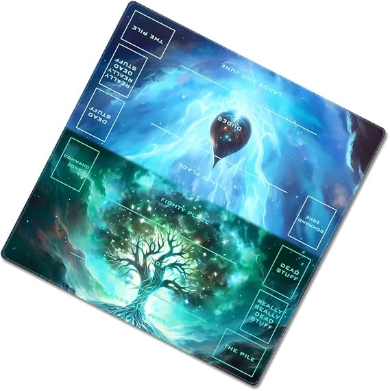 Premium Board Game 24x24in MTG Playmat Two-Player Battle Play Mats Compatible for TCG Original Art (Green Vitality2)