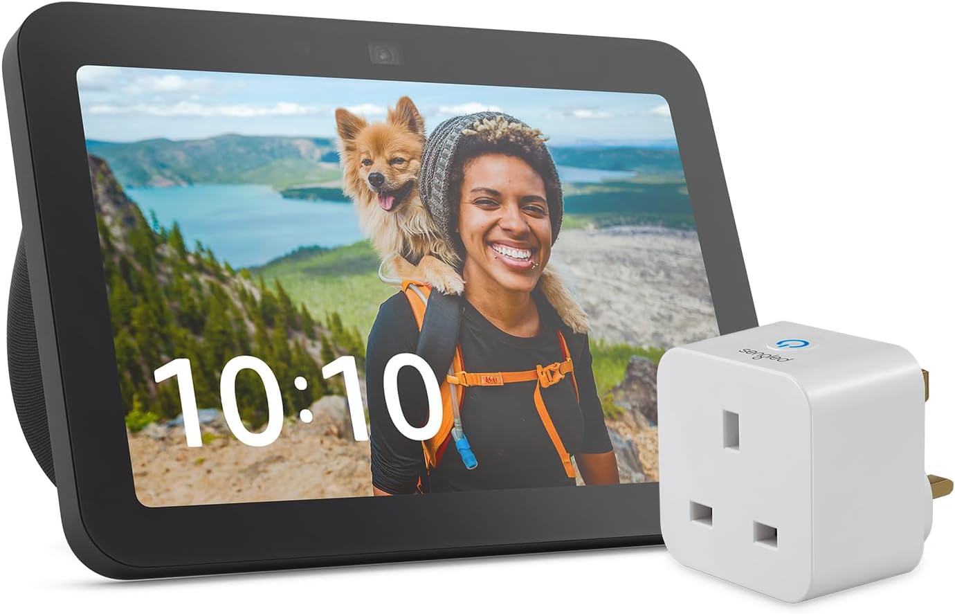 Echo Show 8 (3rd generation)| Charcoal + Sengled Smart Plug, Works with Alexa - Smart Home Starter Kit, with Alexa+ Early Access