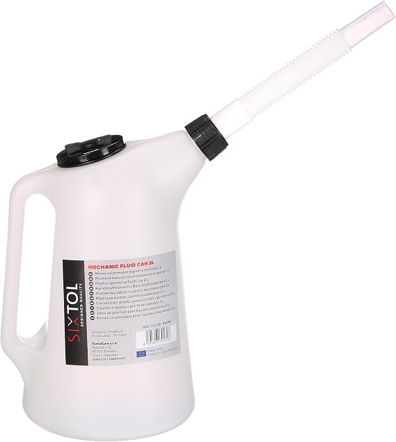 Jug for operating fluids plastic mechanical fluid can 2 L