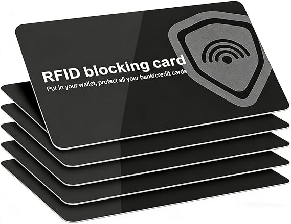 6 Pack RFID Blocking Card, NFC Contactless Credit Card Protector Safe Wallet Shield Bank Card Blocker