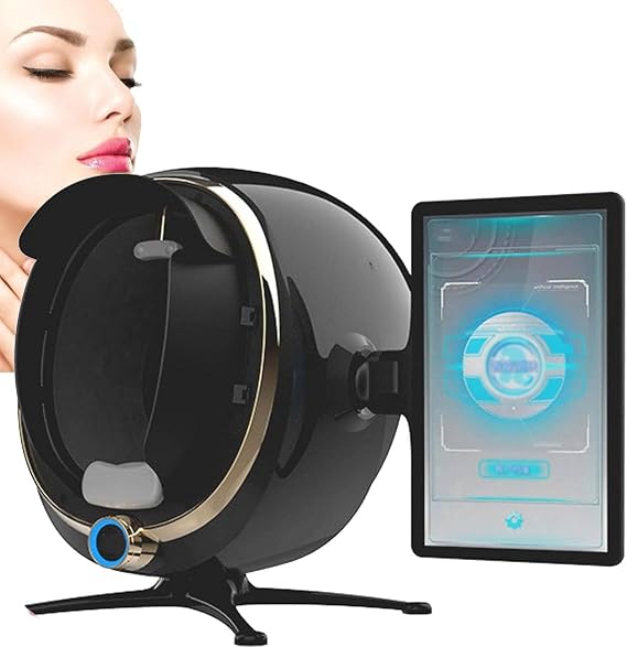 3D Skin Analysis Machine Professional Facial – AI Imaging 13.3-Inch Facial Moisture Analyzer, High-Definition Facial Diagnostic Tool for Salons & Spas, Multilingual Support,Black