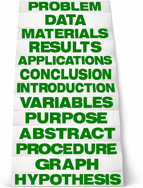 Flipside Products Green Science Fair Titles, Display Board Titles, Projects, School, Kids, Classroom, Pack of 24