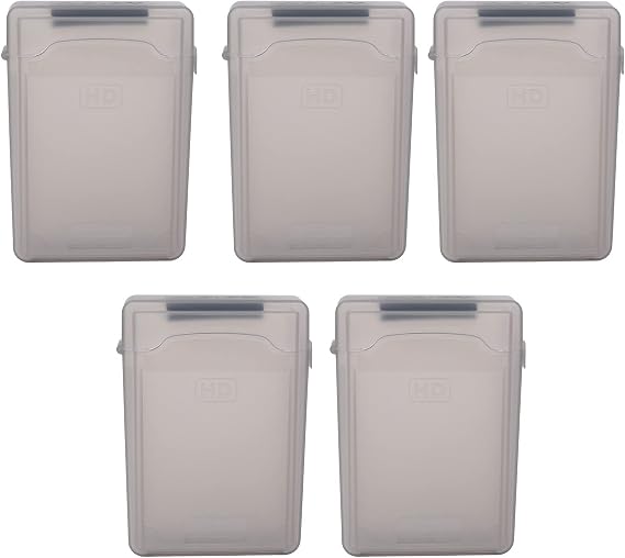 5pcs 3.5 inch IDE HDD Hard Drive Disk Plastic Storage Box Case Enclosure