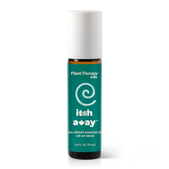 Plant Therapy Kids Itch Away Pre-Diluted Essential Oil Roll-On 10 mL | Ready-to-use, KidSafe Essential Oils, 10 mL (1/3 oz), Calms Itchy Skin & Irritation