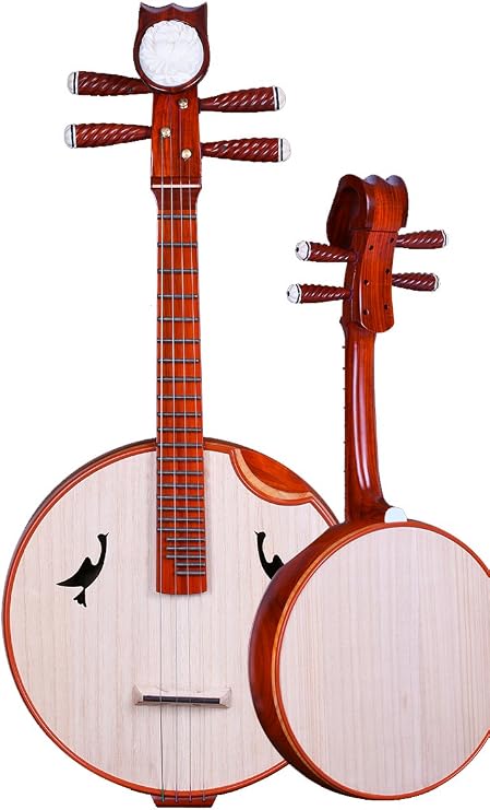 OrientalMusicSanctuary Professional Scented Rosewood Zhongruan - Chinese Banjo Lute Ruan