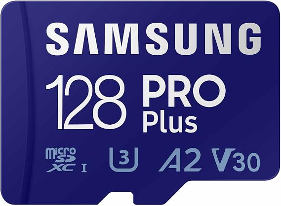 Samsung PRO Plus 128GB microSDXC Memory Card + Adapter, Up to 180 MB/s | Full HD & 4K UHD, UHS I, C10, U3, V30, A2 microSD for Android Smartphones, Tablets, GoPRO, and DJI Drone (MB MD128SA/AM)