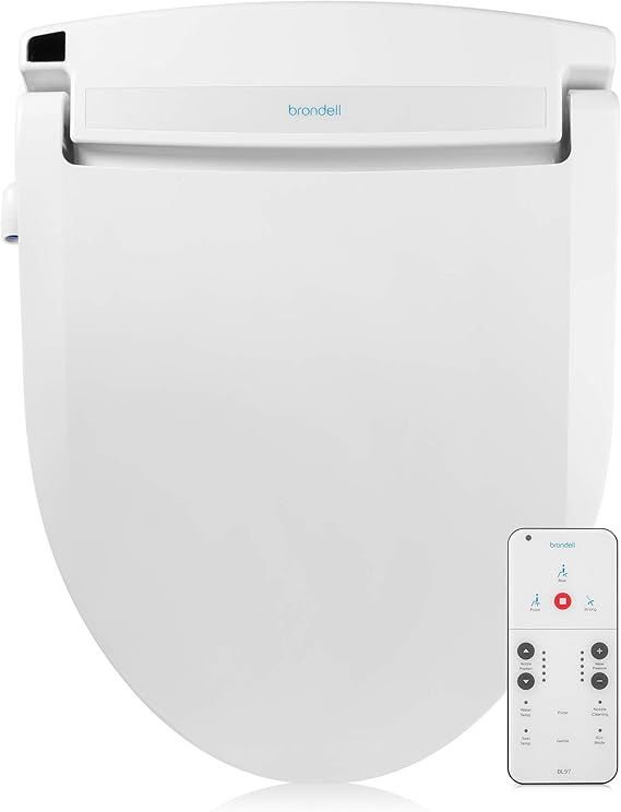 Brondell BL97 Round Swash Electronic Bidet Seat, Fits Round Toilets, White