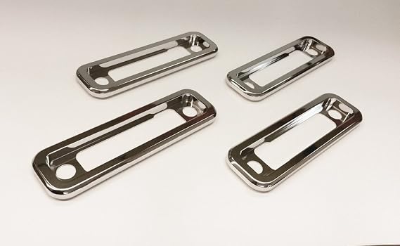 HPC Hummer H2 Smooth Chrome Billet Side Marker Light Bezel Set