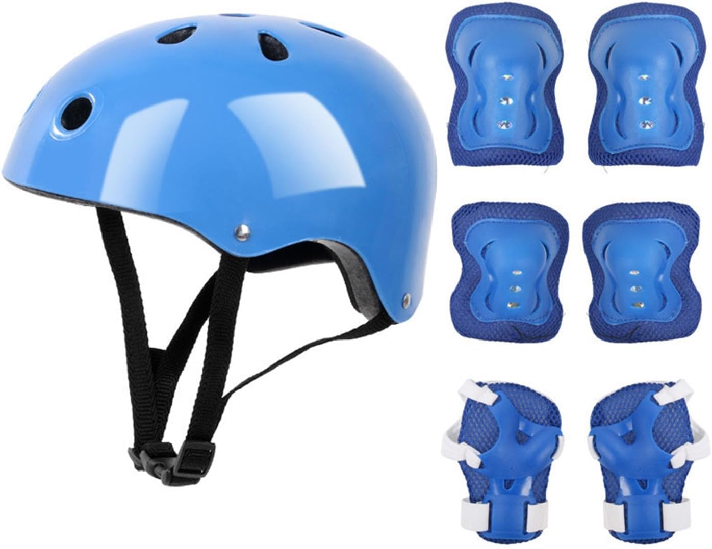 cdar 7PcsSet Kids Skating Protective Gear Kit Roller Skate Skateboard Bike Cycling Scooter Helmet Knee Elbow Pad Wrist Guard Protector