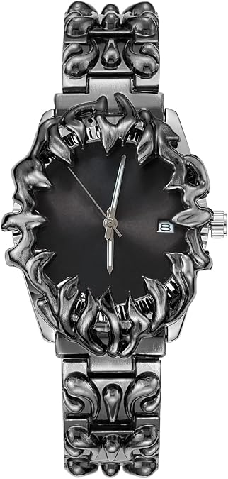 PINTIME Watch for Men Unique Stainless Steel Wristwatch,Classic Waterproof Quartz Movement with Luminous Dial & More Options