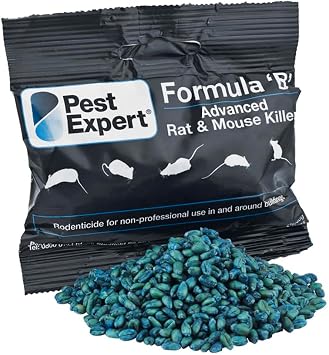 Pest Expert Formula B+ Advanced Rat & Mouse Killer Poison 1.2kg 20 x 60g Single Feed Max Strength Brodifacoum Fast Acting Control