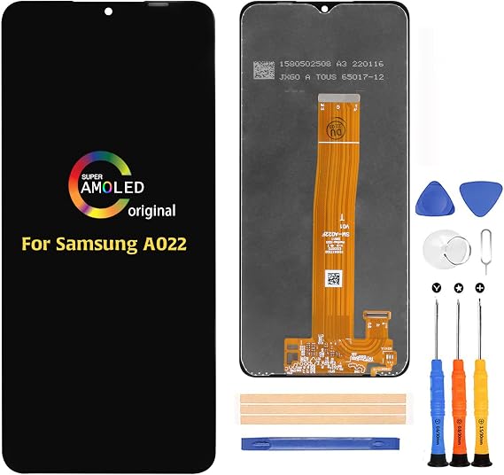 Replacement for Samsung Galaxy A02 A022 6.5 inch LCD Display Touch Screen Digitizer,for SM-A022F SM-A022FDS SM-A022M SM-A022MDS Screen Replacement Full Assembly