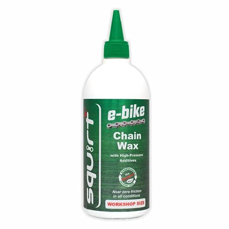 Squirt E-Bike Chain Wax 500 ml - High-Pressure Additives for E-Bikes - Ebike Lubricant for Wet & Dry Conditions - Electric Bike Chain Lube Reduces Noise & Friction - Ebike Accessories