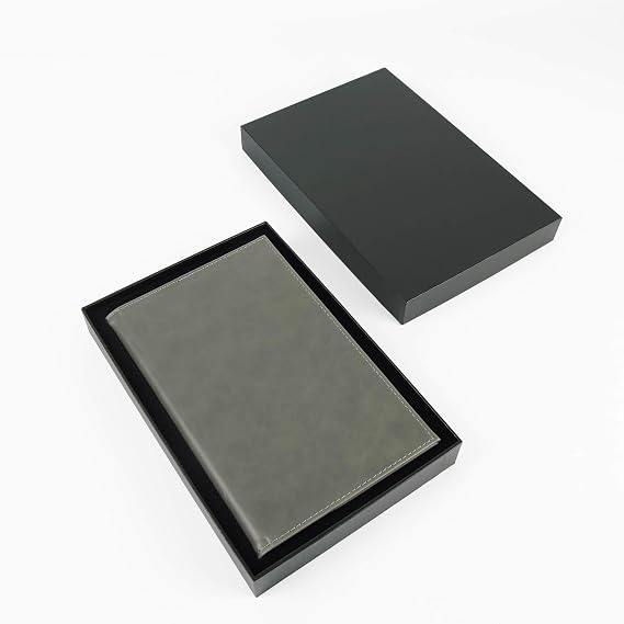 makerflo Laserette Refillable Leatherette Journal Blanks, Gray, Case of 1