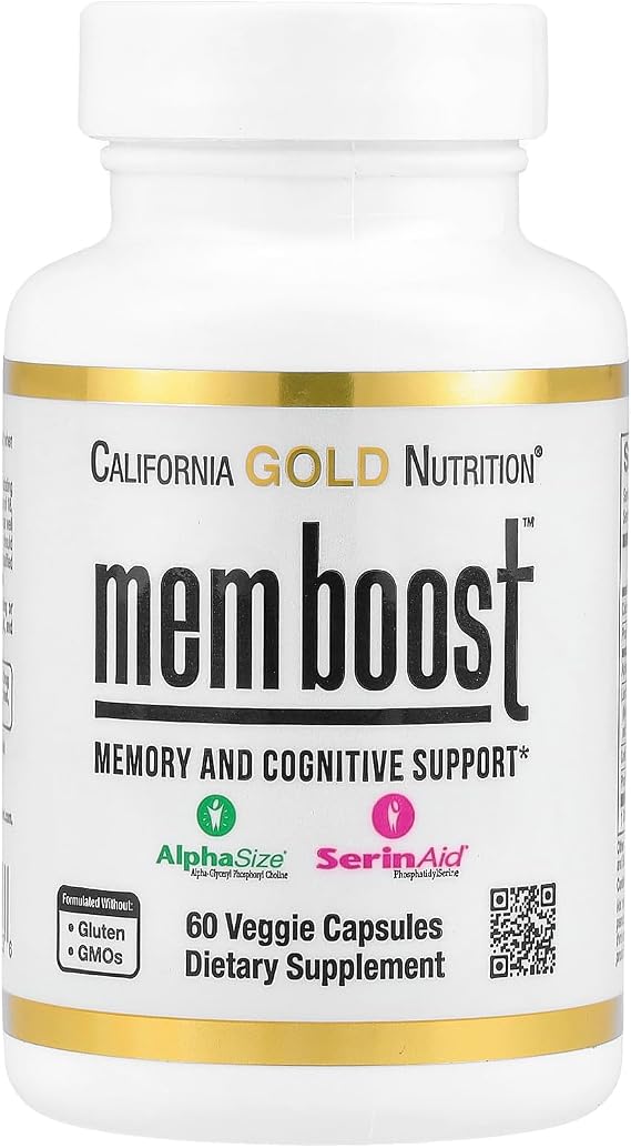 Cognitive & Memory Boost, MEM Boost by California Gold Nutrition, 60 Veggie Capsules