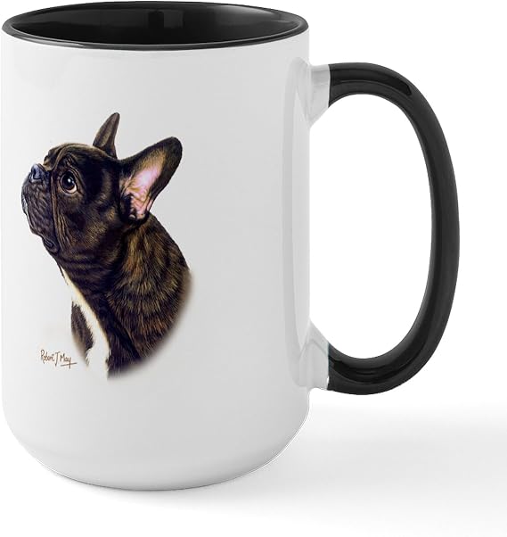 CafePress French Bulldog Large Mug 15 oz (444 ml) Ceramic Coffee Mug