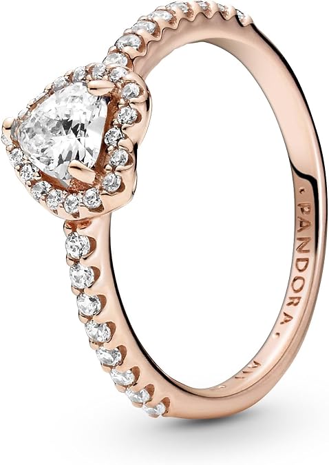 Pandora Sparkling Elevated Heart Ring