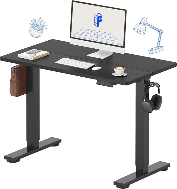 FLEXISPOT 40x24 Inch Electric Standing Desk, Black