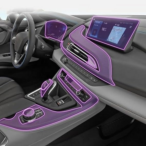 Car Interior Accessories Film Transparent TPU Console Anti-Scratch Resist Film,for BMW i8 I12 I15 2014-2023
