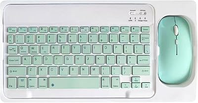Keyboard and Mouse Wireless Combo 2.4GHz, Compact Cordless Computer Keyboard and Mouse Set, Silent Wireless Keyboard and Mouse, Lag-Free for Computer, Laptop, PC, Windows, Chrome OS