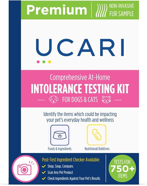 UCARI Pet Sensitivity Test | Screens for 750+ Intolerances | Food & Nutritional Analysis | Painless Home Test Hair Sample Method | Results in 48 Hours | Cats & Dogs