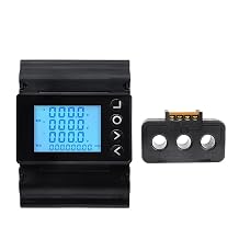 3 Phase 4 Wire Multifunction Power Instrument with 18mm Current Transformer RS485 Din Rail Wattmeter 220V Energy Meter Color : Meter with 100A CT