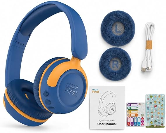 myFirst CareBuds Max Kids Headphones, Wireless & Wired Headphones for Kids
