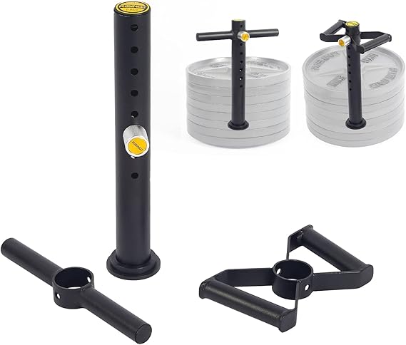 Adjustable Kettlebell Handle,Heavy Duty Kettlebell Handle for Plates,Loading Pin with Double D-bar and T-bar for Olympic Weight Plates