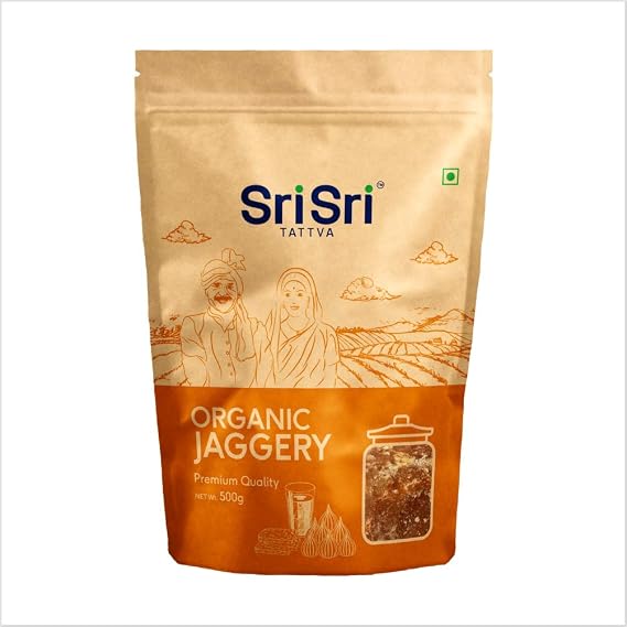 Sri Sri TATTVA shuddhta ka naam Sri Sri Tattva Organic Jaggery, 500g (Powdered Form)