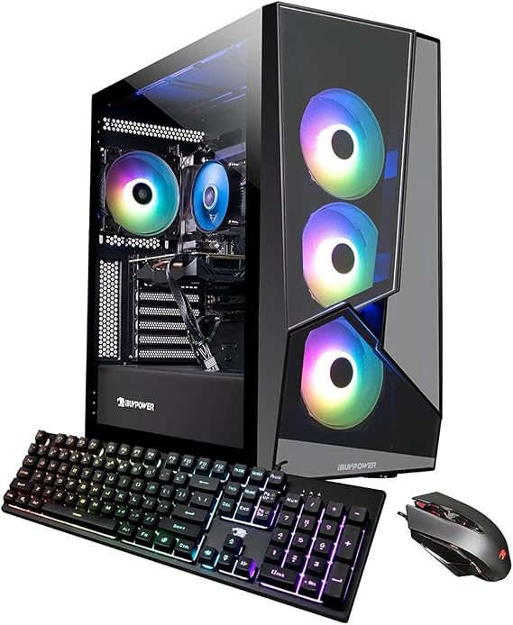 iBUYPOWER Pro Gaming PC Computer Desktop SlateMR 291i (Intel i7-12700F 2.1 GHz, GeForce RTX 3060 TI 8GB, 16 GB RGB DDR4 RAM, 1 TB NVME SSD, WiFi Ready, Windows 11 Home)