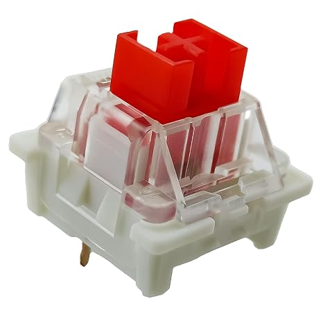 Outemu(Gaote) Red Switches for MX Mechanical Gaming Keyboard,3-Pin 45gf Linear/RGB/DIY Replaceable/Dustproof Switches(Red,72pcs)