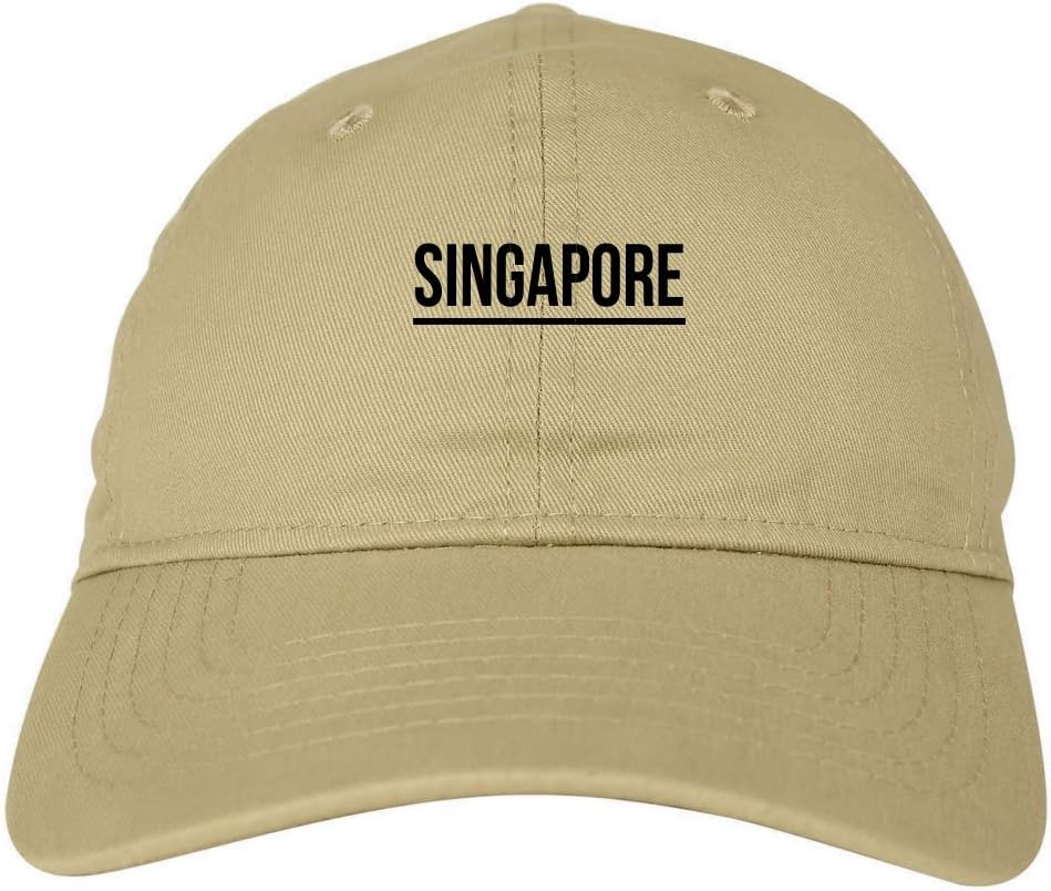 Kings Of NY City of Singapore Asia Simple Underline 6 Panel Dad Hat Cap
