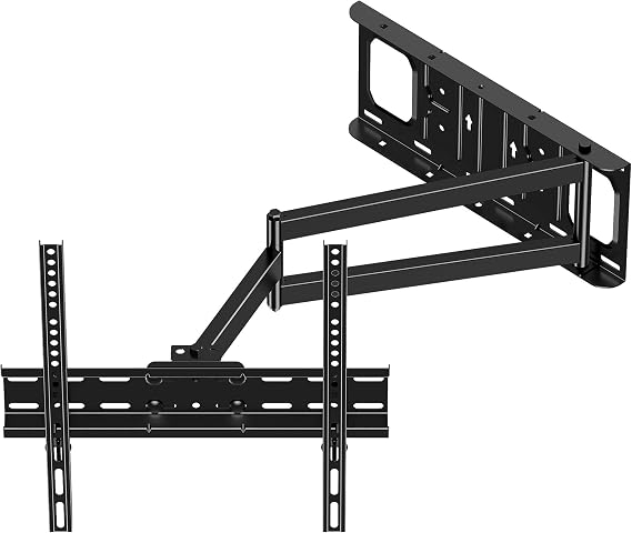 FORGING MOUNT Long Arm Corner TV Wall Mount for 26-60 Inch TVs | 25.6" Full Motion Extension Bracket with Swivel Tilt, Level Adjustment, Max VESA 400x400mm, Hold up to 77lbs