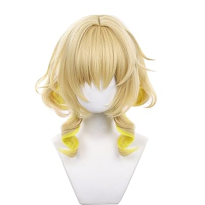 XiongXiongLe Halloween Blonde Wig Cosplay Women Costume Long Straight Hair Wigs for Adult Cos Anime Game Party Halloween Christmas Comic