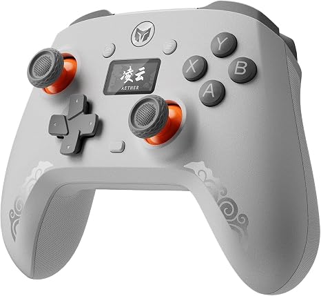 BIGBIG WON Wireless Gaming Controller with LCD Display – Hall Effect Joystick & Triggers 1000Hz Polling Rate Dual Back Buttons Turbo HD Rumble