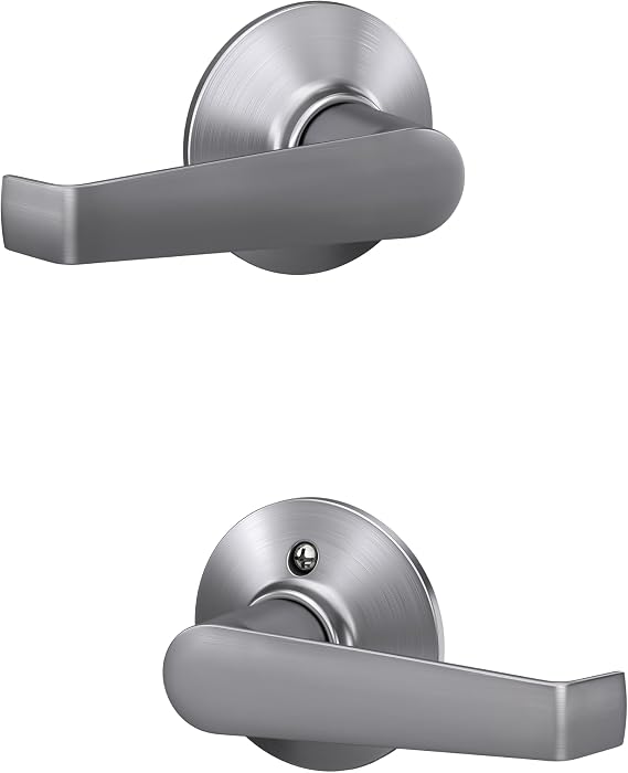 SCHLAGE Elan Hall/Closet Passage Door Handle, Reversible, Satin Chrome